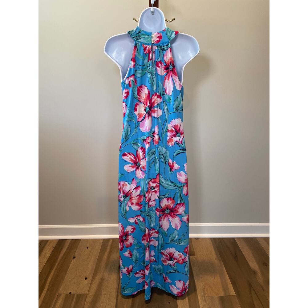 Tommy Bahama Size S Pink Floral High‑Low Halter Dress - Picture 3 of 8